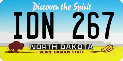 ND license plate IDN267