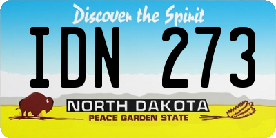 ND license plate IDN273