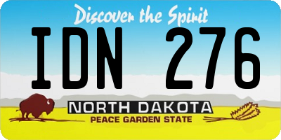 ND license plate IDN276