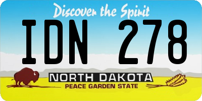 ND license plate IDN278