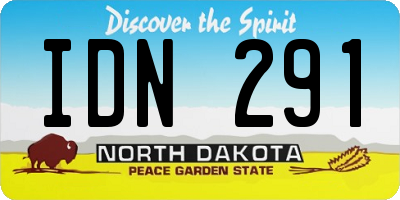 ND license plate IDN291
