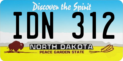 ND license plate IDN312