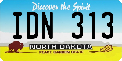 ND license plate IDN313