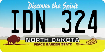ND license plate IDN324