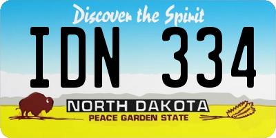 ND license plate IDN334