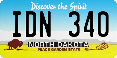 ND license plate IDN340