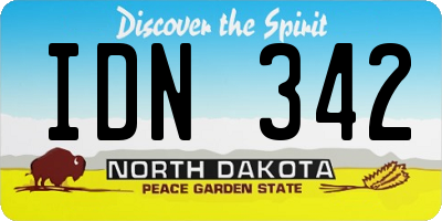 ND license plate IDN342