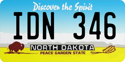 ND license plate IDN346