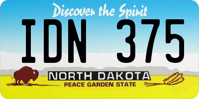 ND license plate IDN375