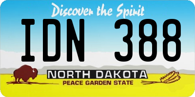 ND license plate IDN388