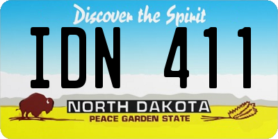 ND license plate IDN411