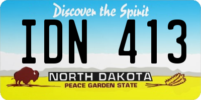 ND license plate IDN413