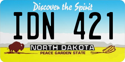 ND license plate IDN421