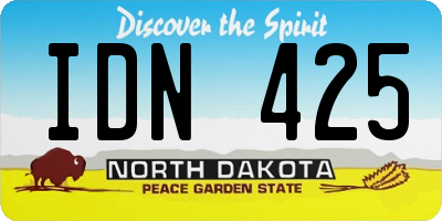 ND license plate IDN425