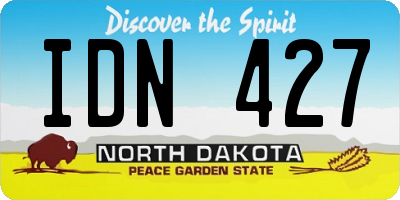 ND license plate IDN427