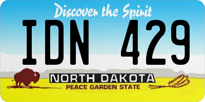 ND license plate IDN429