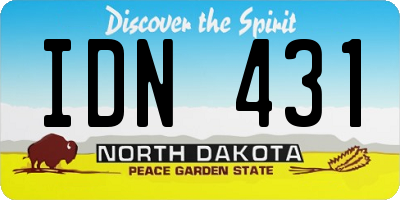 ND license plate IDN431