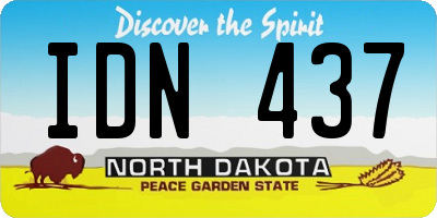 ND license plate IDN437