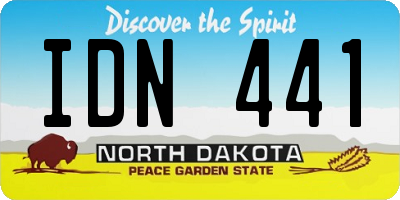ND license plate IDN441