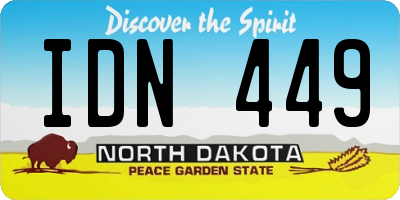 ND license plate IDN449