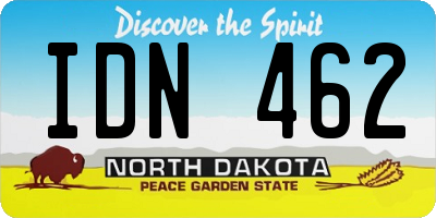 ND license plate IDN462