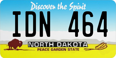 ND license plate IDN464