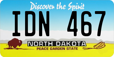 ND license plate IDN467