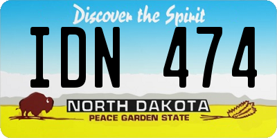 ND license plate IDN474