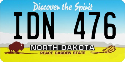 ND license plate IDN476