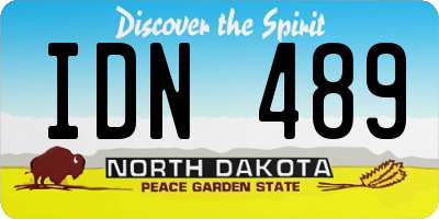 ND license plate IDN489