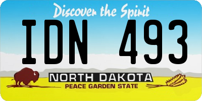 ND license plate IDN493