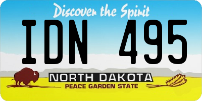 ND license plate IDN495