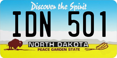 ND license plate IDN501