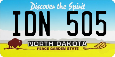ND license plate IDN505