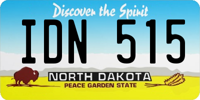 ND license plate IDN515