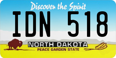 ND license plate IDN518