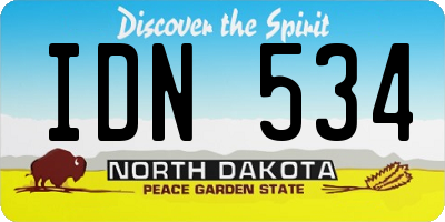 ND license plate IDN534