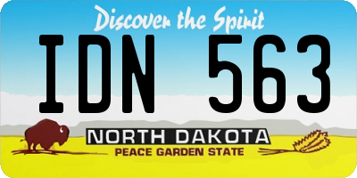 ND license plate IDN563