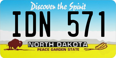 ND license plate IDN571