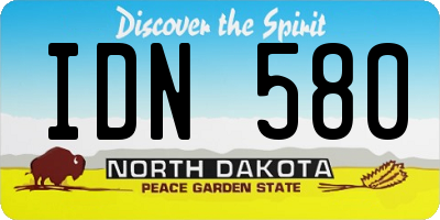 ND license plate IDN580