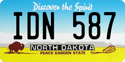 ND license plate IDN587