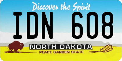 ND license plate IDN608