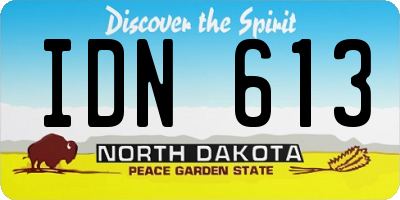 ND license plate IDN613