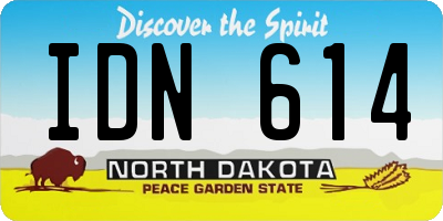 ND license plate IDN614