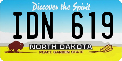 ND license plate IDN619