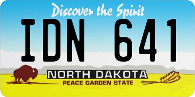 ND license plate IDN641