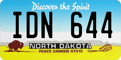 ND license plate IDN644