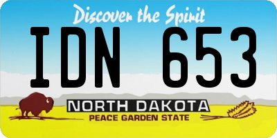 ND license plate IDN653
