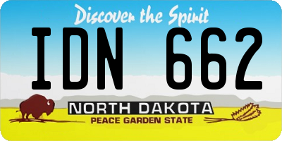 ND license plate IDN662