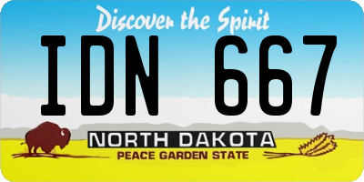 ND license plate IDN667